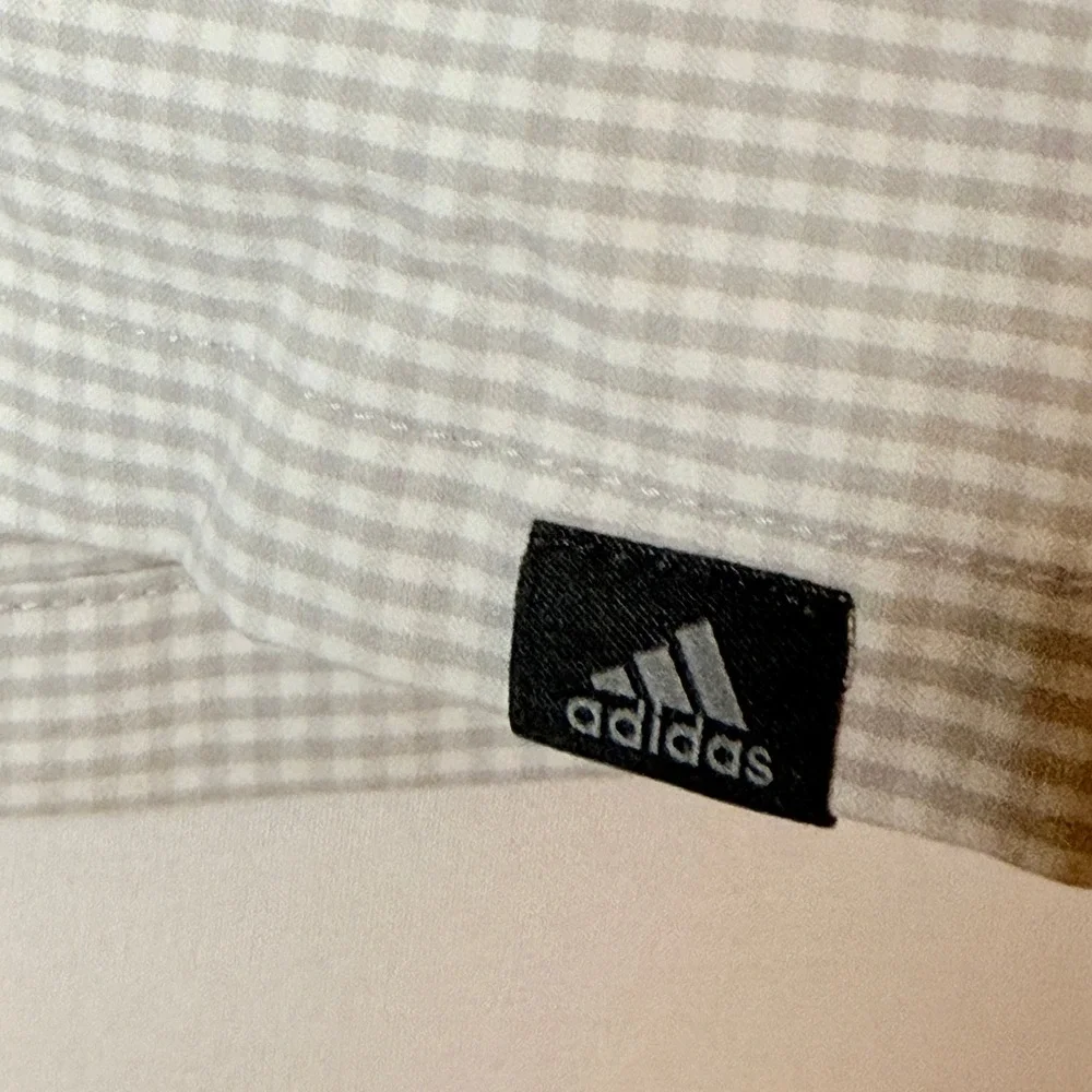 adidas Golf Men's Shorts Size 36 Gray Micro Check Pleated Performance